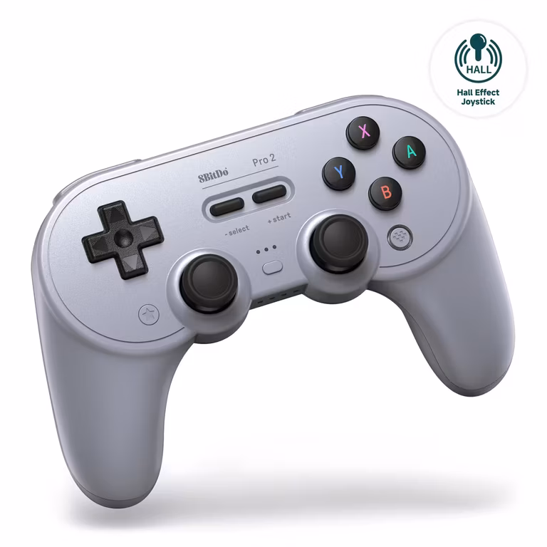 AMAZON: Controlador Bluetooth 8Bitdo Pro 2 para Switch/Switch 2, joysticks con efecto Hall, 2 botones Pro Back Paddle