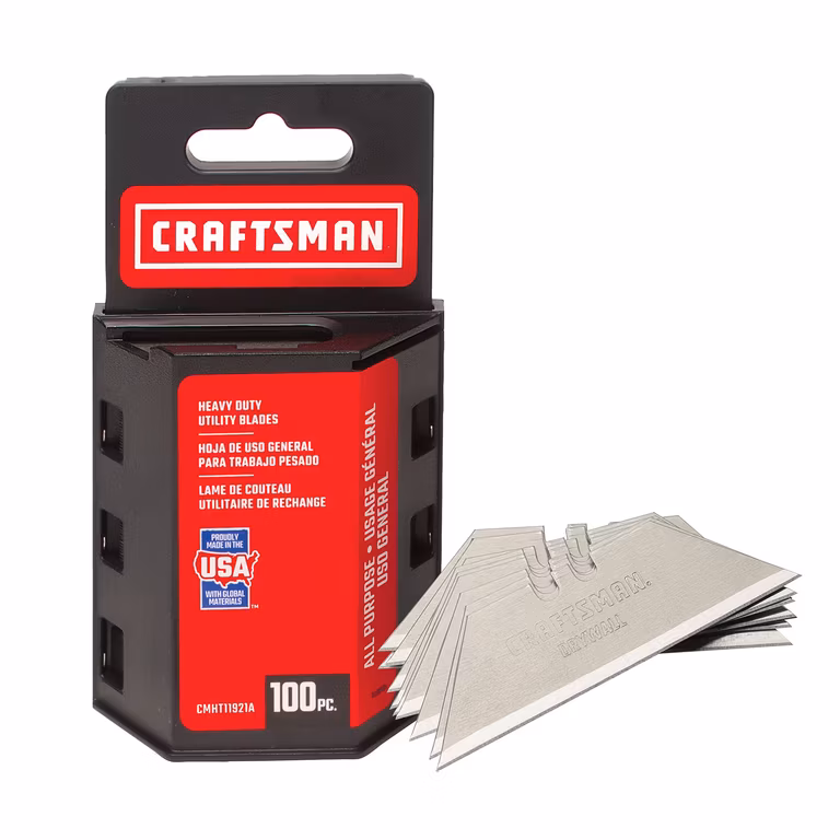 Amazon: CRAFTSMAN - Cuchillas para cuchillos utilitarios, paquete de 100 piezas, (CMHT11921A)