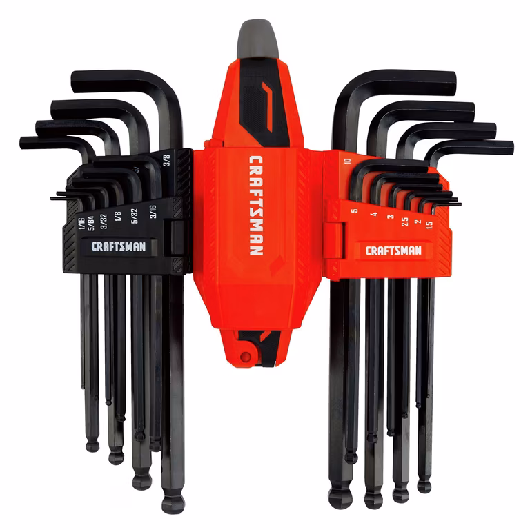 Amazon: CRAFTSMAN - Juego de llaves Allen hexagonales universales L-a-T, 20 piezas (CMHT26028)