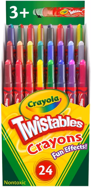 Amazon: 24 Crayolas con efectos divertidos (Twistables)