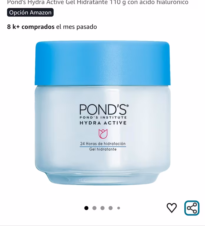 Amazon Crema Ponds Hydra Active Gel Hidratante 110g con planea y ahorra