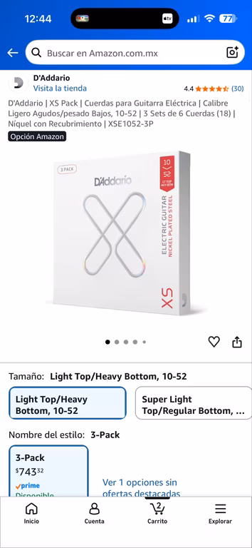 Amazon: Cuerdas D'Addario 3 Pack (Planea y cancela)