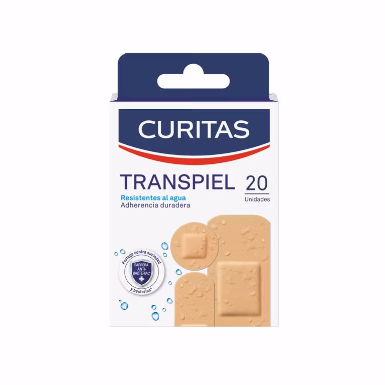 AMAZON: Curitas Venditas Adhesivas Transpiel Surtidas, resistentes al agua y adherensia duradera, 20 piezas