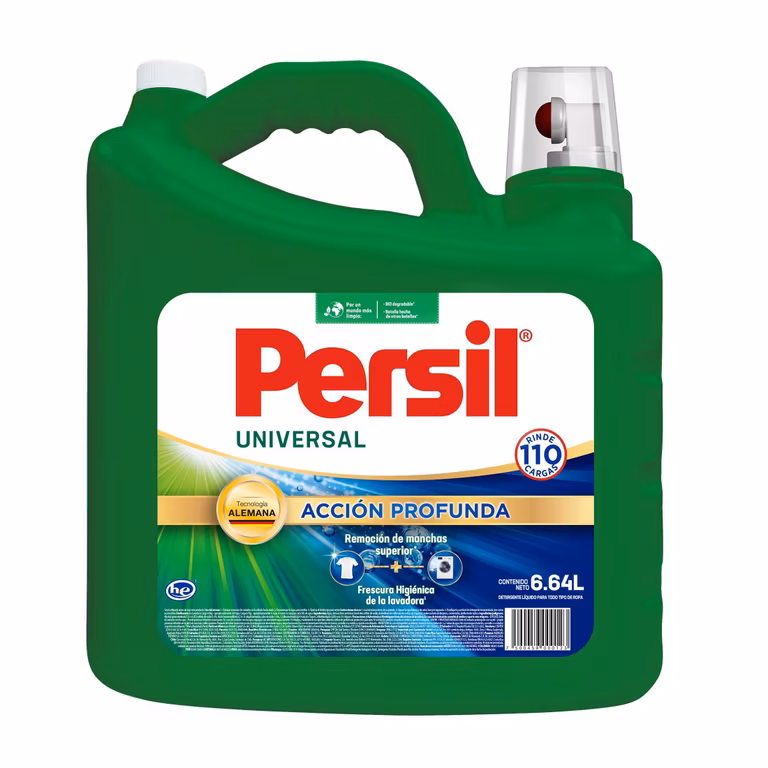 Amazon: Detergente Persil Gel Universal 6.64L Jabón Líquido (96 cargas) | Planea y Ahorra | Precio c/u comprando 10