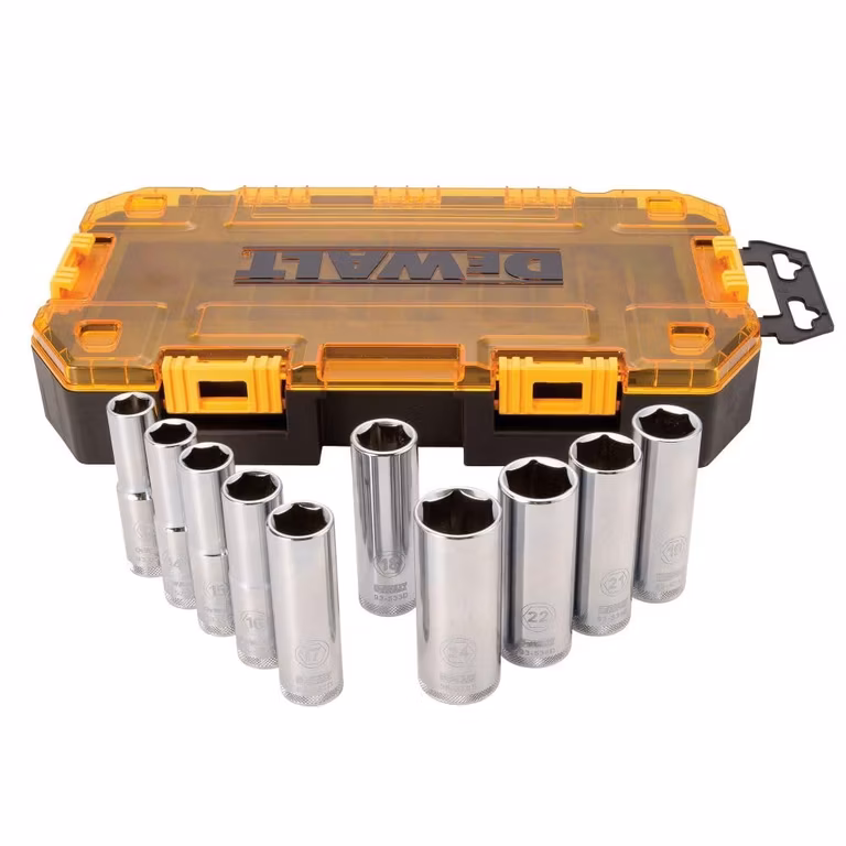 Amazon: DEWALT Juego de llaves de transmisión, métrico, unidad de 1/2 pulgada, 10 piezas (DWMT73815). - Oferta Prime Day