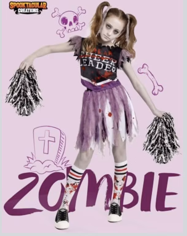 Amazon: Disfraz de Animadora Zombie para Niña