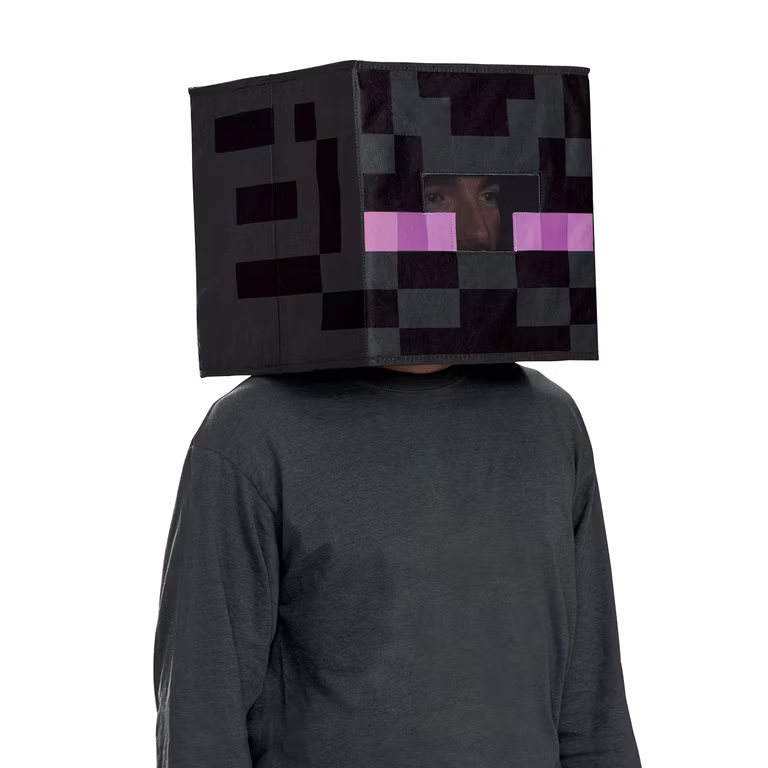 Amazon: Disfraz cabeza de Enderman | Pal chiquillo