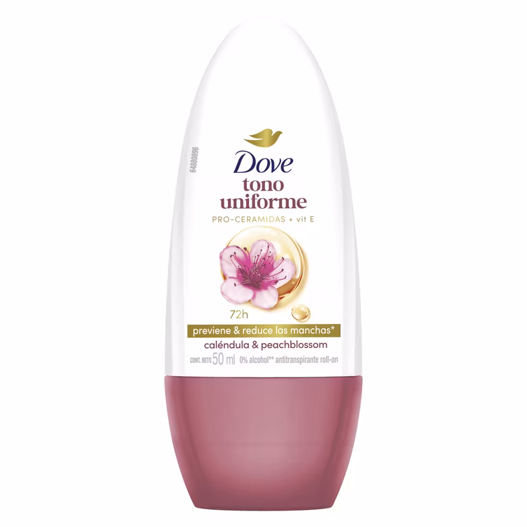 Amazon: Dove Desodorante Antitranspirante para Mujer Tono Uniforme Caléndula en Roll on 50 ml. - Planea y Ahorra