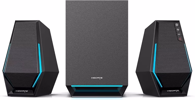 Amazon: Edifier G1500 MAX 2.1 - Altavoces para PC, 60 W Hecate Gaming con subwoofer, RGB, Bluetooth 5.3, USB, tipo C, AUX 3.5 mm, negro