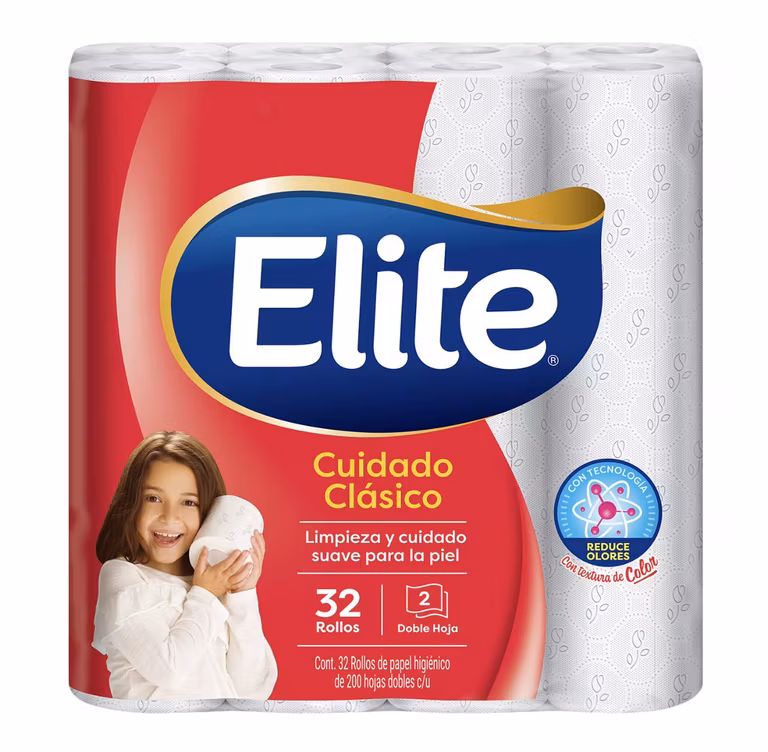 Amazon: Elite Cuidado Clásico Papel Higiénico Doble Hoja 32 Rollos Precio comprando 3 paquetes (3x2) | Planea y Ahorra