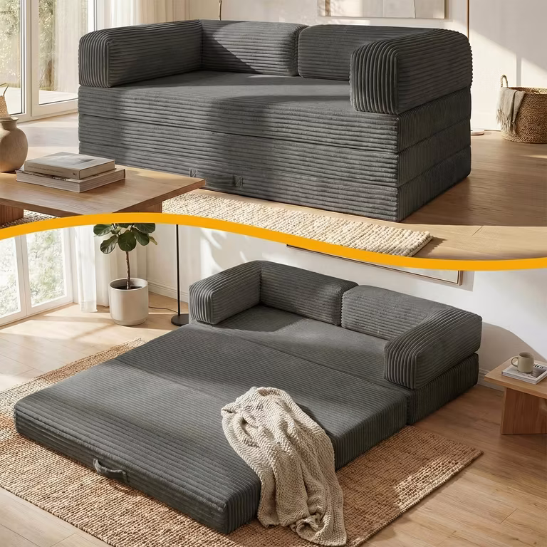 Amazon: Erament - Sofá cama convertible con colchón triple plegable