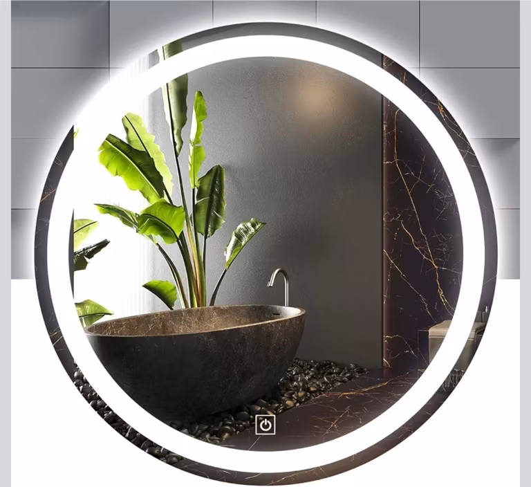 Amazon: Espejo Luz LED, 3 Tonos de Luz, Interruptor Táctil, Montaje en Pared, para Baño o Tocador (Redondo 60 cm)