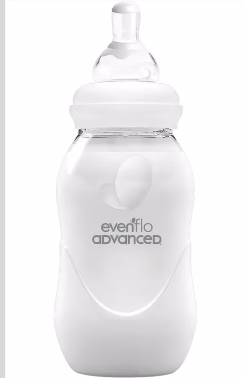 Amazon: Evenflo Advanced Biberón Anticólicos, Transparente, Flujo Lento, Cuello Estándar, Silicón Libre de BPA, 120ml, | Planea y Ahorra