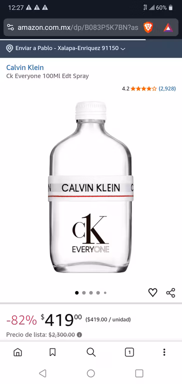 Amazon: Ck Everyone 100Ml Edt Spray