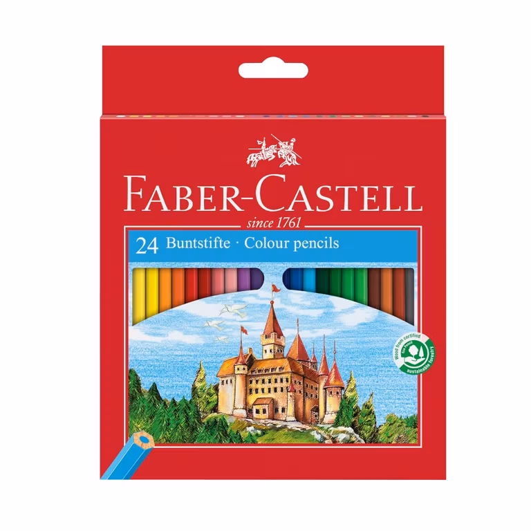 Amazon: Faber-Castell Lápices de Color Hexagonal con 24 Lápices de Diferentes Colores