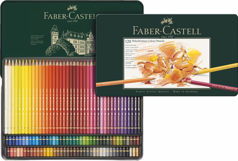 Amazon - Faber-Castell Polychromos Profesionales para Arte con 120 distintos Colores
