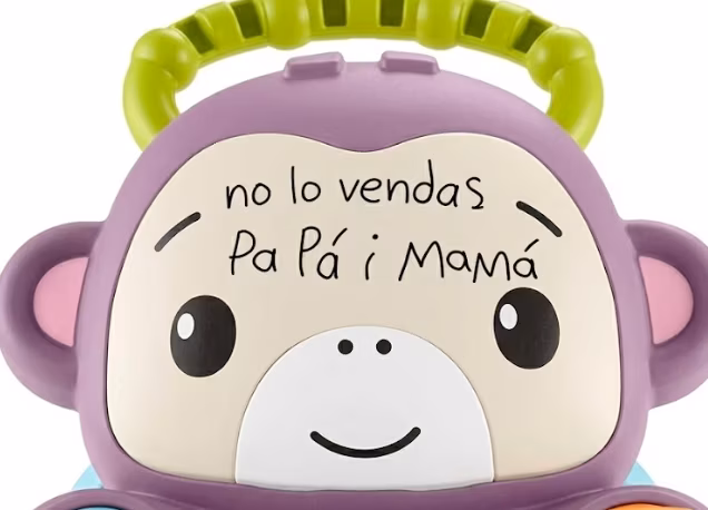 Amazon: Fisher-Price Andadera Aprende Conmigo Amigo Mono 6+ Meses ("no lo bendas papá ; mamá" version mono)