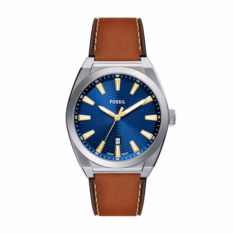 Amazon: Fossil Everett Reloj de cuarzo de acero inoxidable de tres manos para hombre