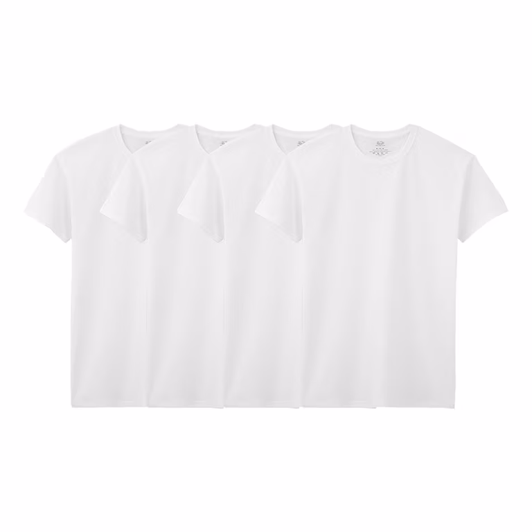AMAZON: Fruit of The Loom Playera para Hombre, 100% Algodón, 4 Piezas (Cupón del vendedor, disponible todas las tallas)