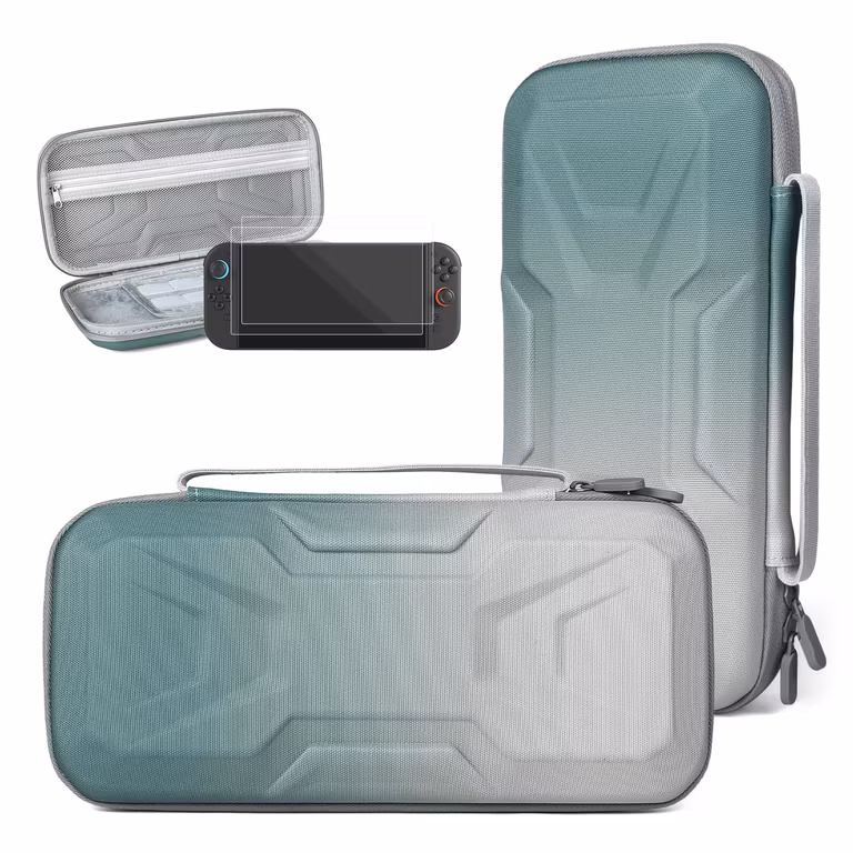 Amazon: Funda y Estuche Rígido de EVA para Nintendo Switch 2, con Espacio para 12 Cartuchios y Accesorios, Incluye 2 Protectores de Pantalla
