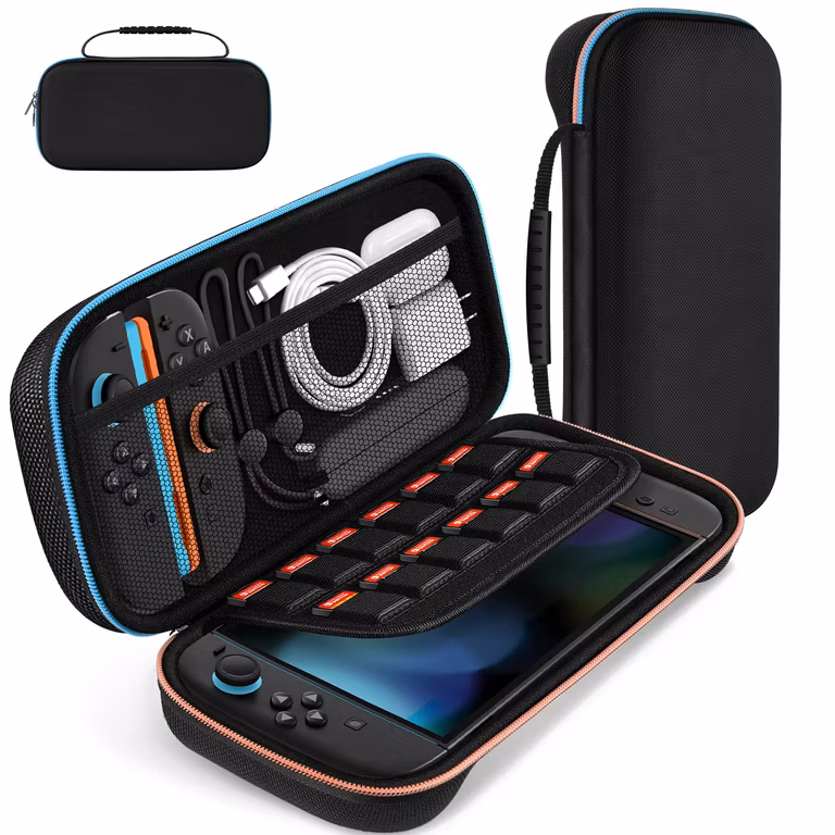 Amazon: Funda Protectora rígida de Viaje para Consola Nintendo Switch 2 y Accesorios, con espacio para 12 Cartuchios