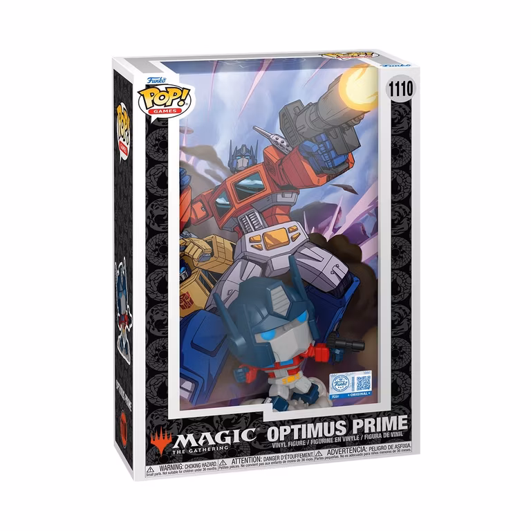 Amazon: Funko Pop! Comic Cover: Transformers X Magic The Gathering - Optimus Prime - Collectable Vinyl Figure + Balón de regalo