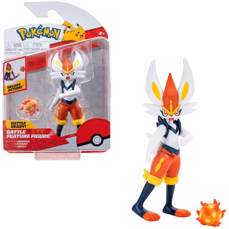 Amazon: Furro en venta POKEMON Pkw0164 Figura de Batalla con Movimiento Cinderace, Multicolor