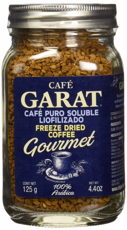 Amazon: Garat Café Liofilizado Soluble, 125 g ($79 c/u comprando 3 + Planea y Ahorra)