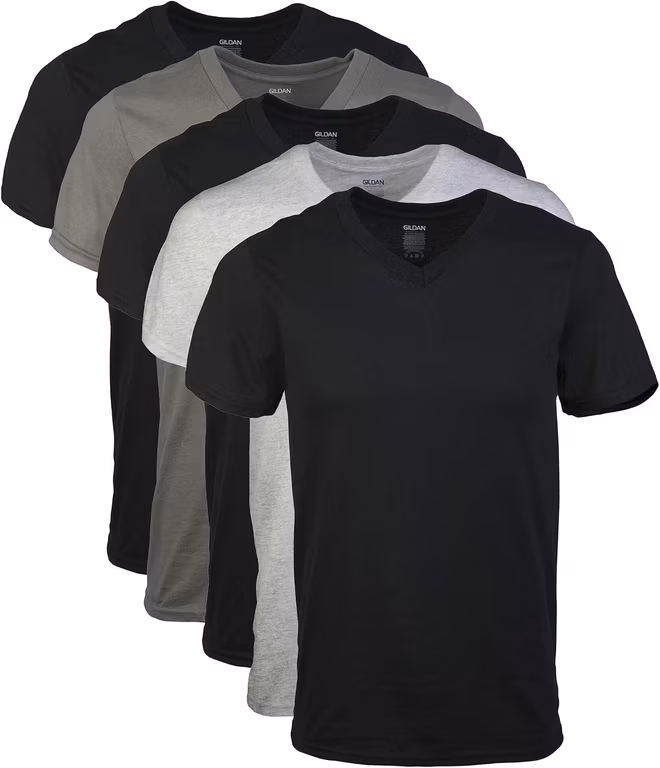 Amazon: Gildan Camiseta interior cuello-V para Hombres