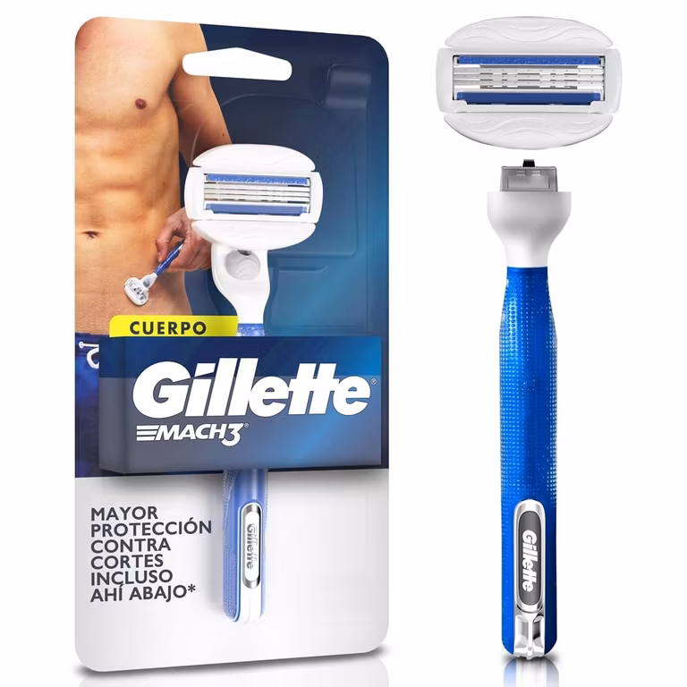 Amazon: GILLETTE Mach3 Cuerpo, Rastrillo para Afeitar Reutilizable