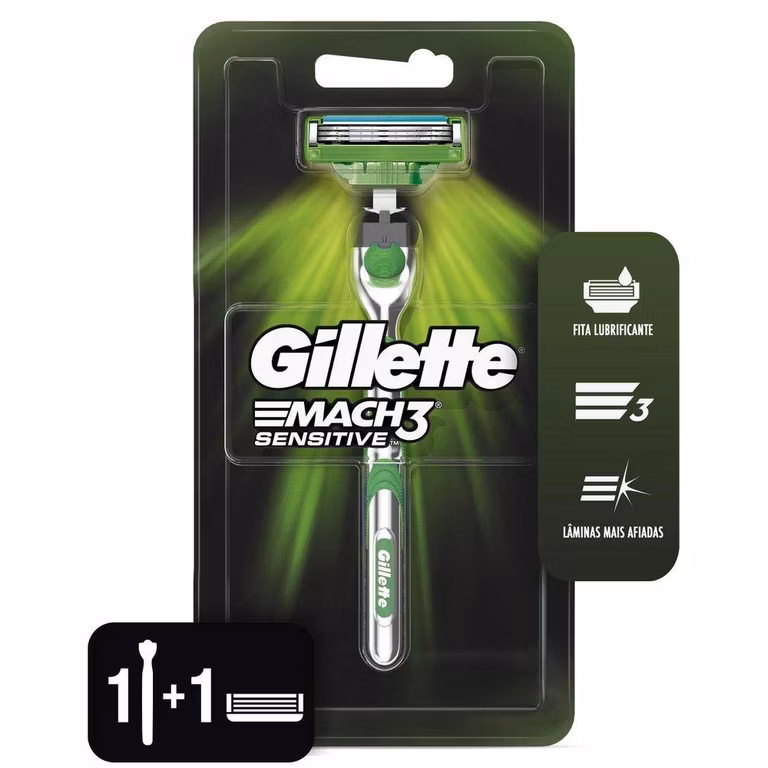 AMAZON: Gillette Mach3 Maquina de Afeitado Sensitive, 1 pieza (El descuento se refleja al finalizar la compra)