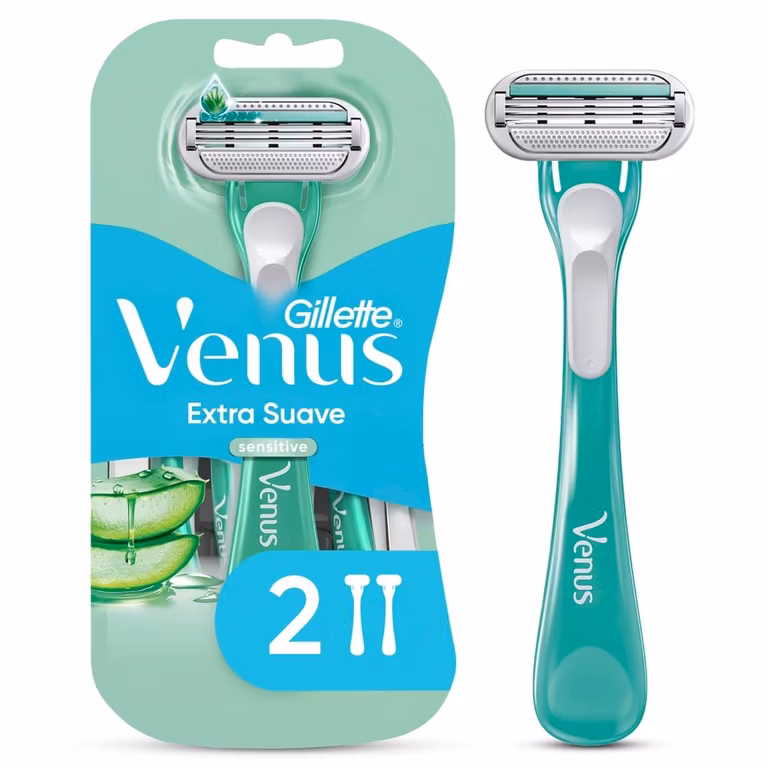 AMAZON: GILLETTE Venus Extra Suave Sensitive, Rastrillo para Mujer, 2 Rastrillos Venus Desechables (Planea y Ahorra)