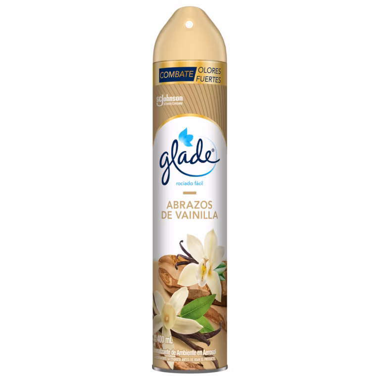 AMAZON: Glade Aromatizante para Hogar Aerosol Abrazos de Vainilla, 400 ml ($37.00 Comprando 5 c/u)