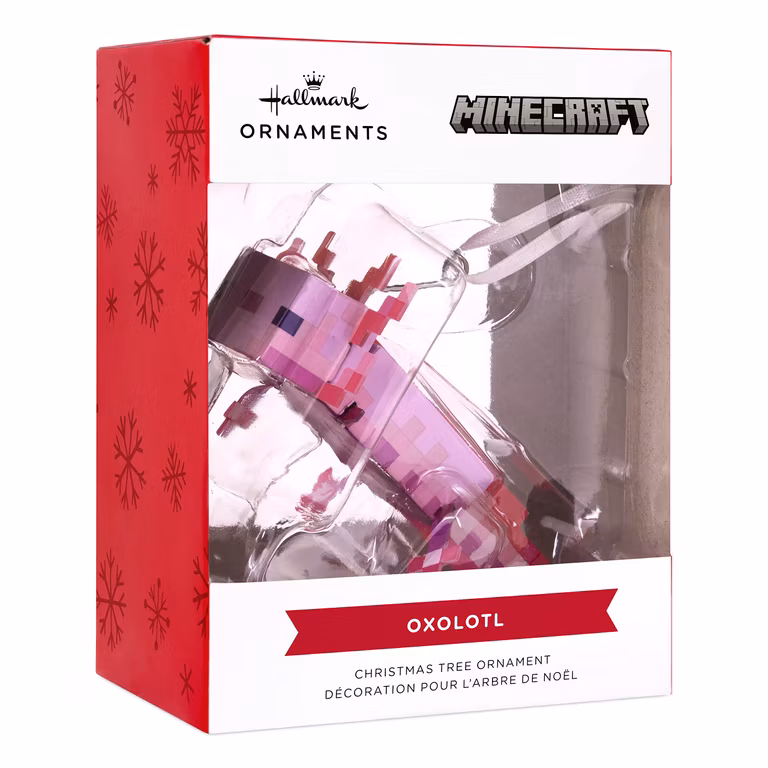 Amazon: Hallmark Minecraft Axolotl - Adorno navideño de plástico, Hips | Mascota de Doña Lencha ...