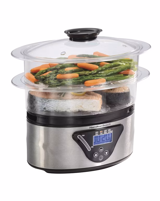 Amazon: Hamilton Beach Vaporera y Arrocera Digital 37530Z