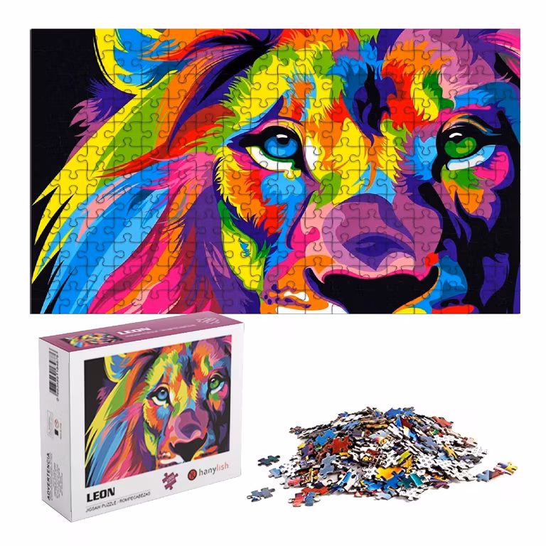Amazon: hanylish Rompecabezas de 1000 Piezas para Toda la Familia, Diseño León de Colores 70 x 50 cm (Largo x Ancho) (León de Colores)