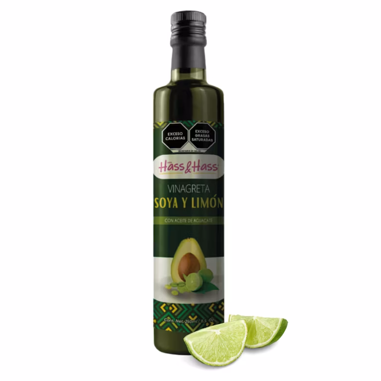 Amazon: Hass&Hass Vinagreta Soya y Limón 250 ml | Aceite de aguacate, salsa de soya, limón