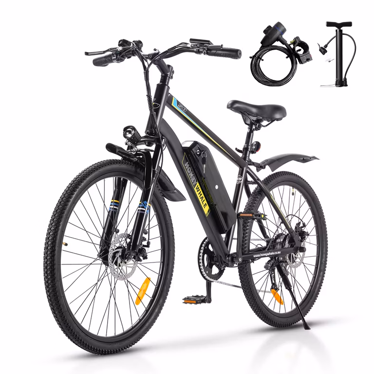 Amazon: HONEYWHALE S8 Bicicleta Electrica 450W-35KM/H-50KM Batería Extraíble 15AH, 7 Velocidades y Ruedas de 26 Pulgadas