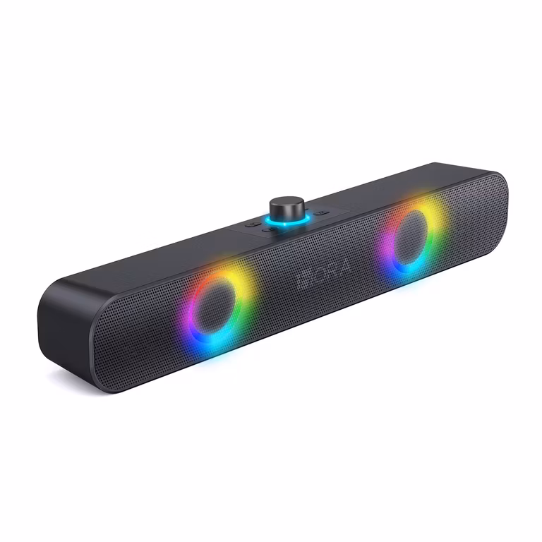 Amazon: 1 Hora Bocina Bluetooth 10W, Barra de Sonido con 2400mAh Batería