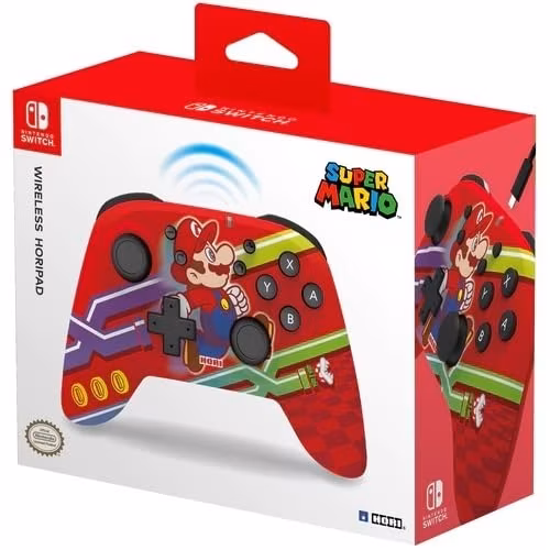 AMAZON: HORI Horipad inalámbrico Super Mario (Nintendo Switch) Roja StandardNintendo Switch - Standard Edition
