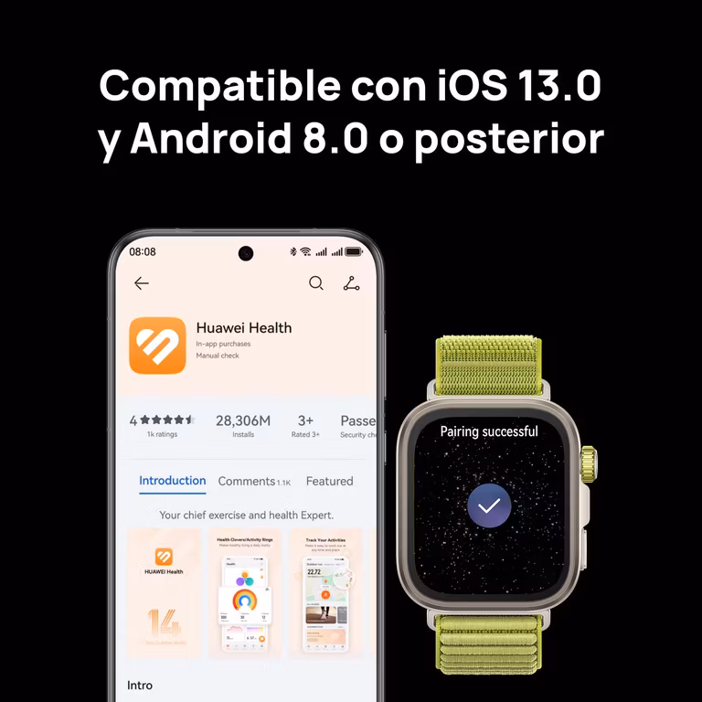 AMAZON: HUAWEI Watch FIT 4 Pro Smartwatch con GPS, 1.82" Pantalla de Zafiro, Verde