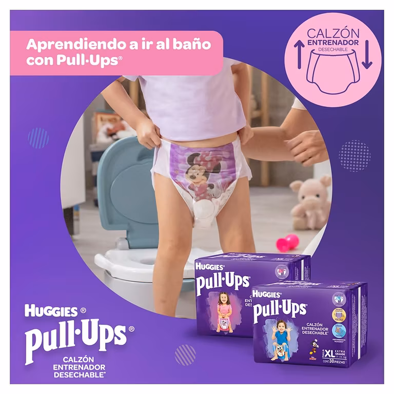 Amazon: Huggies Pull-Ups Calzoncitos Entrenadores, Edición Limitada Frozen, Talla Extragrande Niña, Paquete con 30 Piezas