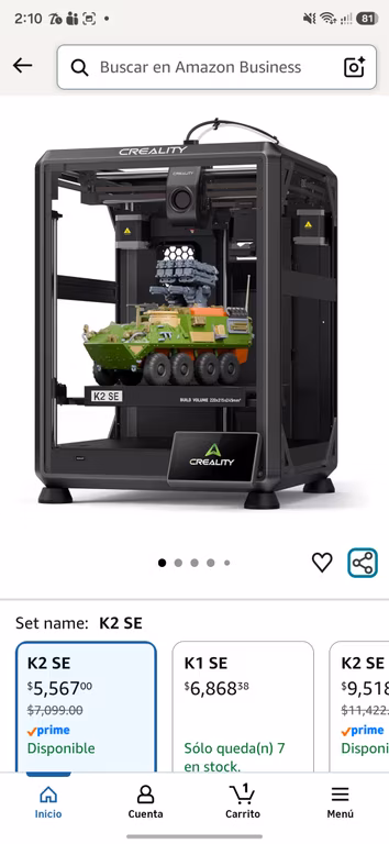 Amazon: Impresora 3d Creality k2 se