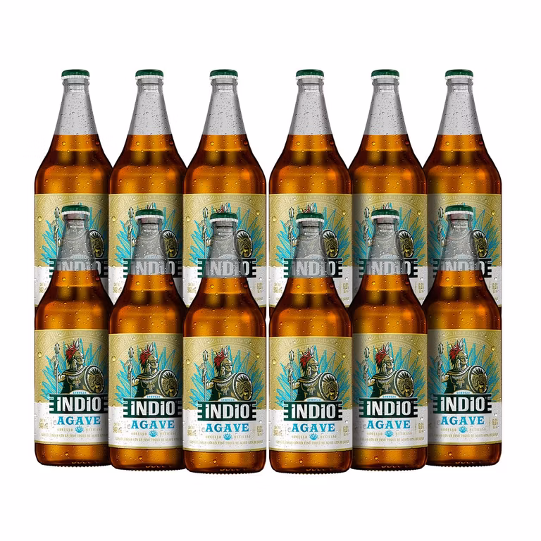 AMAZON: Indio Agave Cerveza Lager Caguama 12 Botellas 940ml
