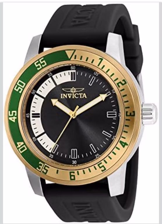 Amazon: Invicta Specialty - Reloj de cuarzo de silicona de 45 mm para hombre