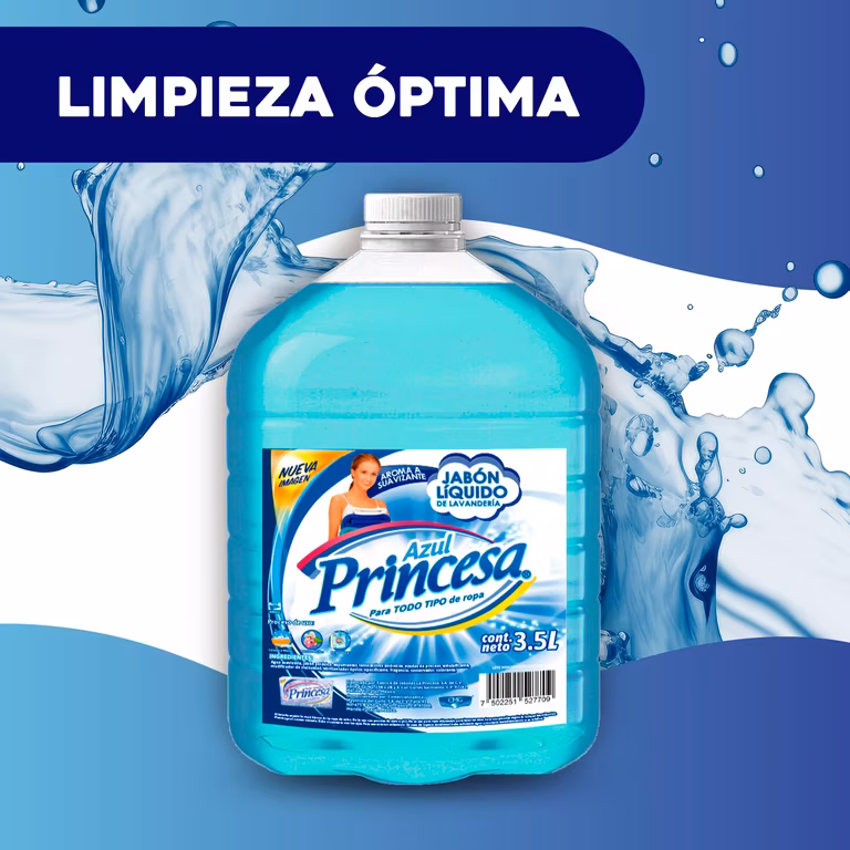 AMAZON: JABON DE LAVANDERIA LIQUIDO AZUL PRINCESA 3.5LT