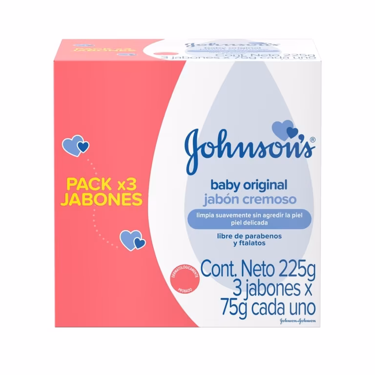 AMAZON: Johnson'S, Jabón En Barra Para Bebé Original 75 Gr 3-Pack
