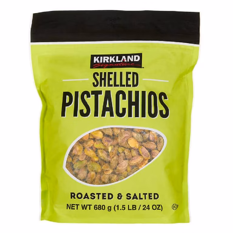 Amazon: Kirkland Signature Pistaches Sin Cáscara Tostados y con Sal 680 g