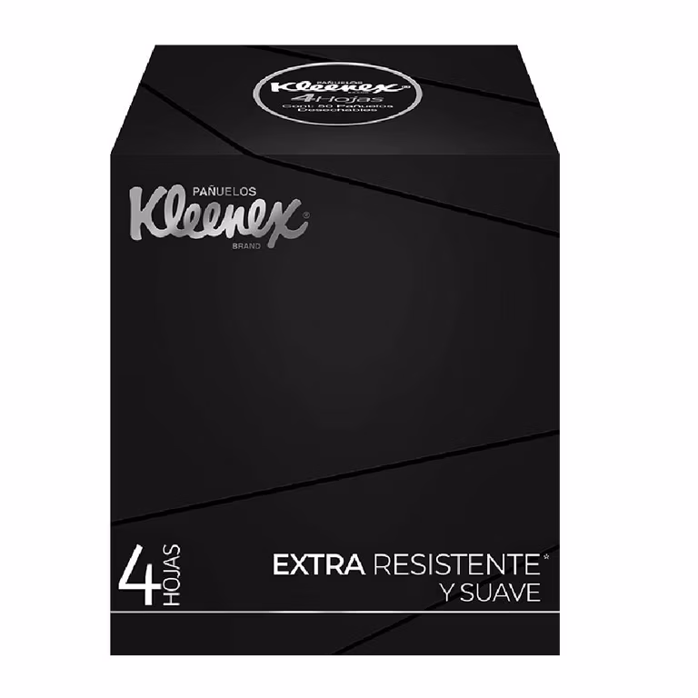 AMAZON: Kleenex Pañuelos Faciales, Elegance Black, Paquete Con 50 Piezas De Cuatro Hojas, Extra Resistentes y Suaves