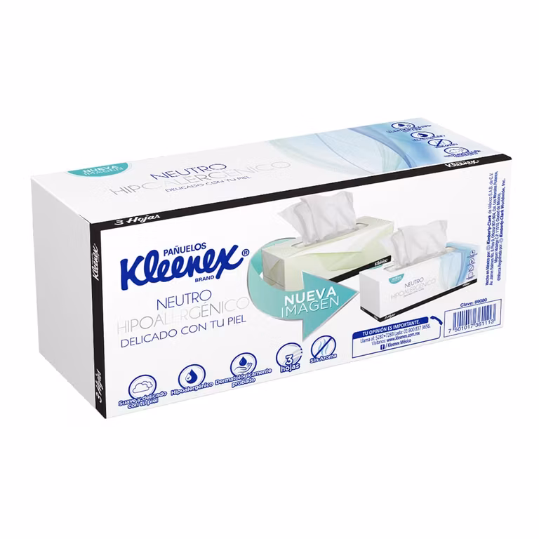 AMAZON: Kleenex Pañuelos Faciales Neutros, Paquete con 100 piezas de triple hoja (Paquete de 2)